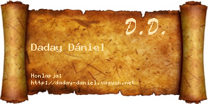 Daday Dániel névjegykártya